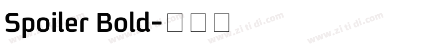Spoiler Bold字体转换